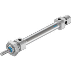 Pneumatic Cylinder, ISO 6432, Stainless Steel Body, Bore 8mm, Stroke 40mm, Bumper Cushions, Rod Thread M4, Port M5