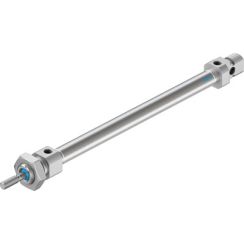 Pneumatic Cylinder, ISO 6432, Stainless Steel Body, Bore 8mm, Stroke 100mm, Bumper Cushions, Rod Thread M4, Port M5