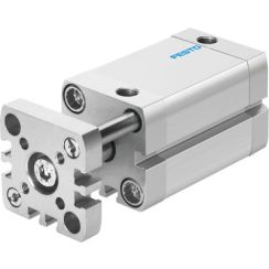 Pneumatic Cylinder, Compact Design with Guide, Bore 12mm, Stroke 20mm, Bumper Cushions, Port M5