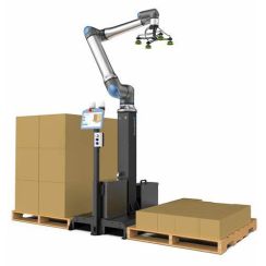 EasyPalletizer-Compact Cobot Palletizing System, Includes Base, Adjustable Pedestal, UR20 Cobot, 120VAC, 1ph, Teach Pendant (3PE), Pallet &amp; Case Sensors, LED Indicators, Pally Software CAP, purchase EOAT separately