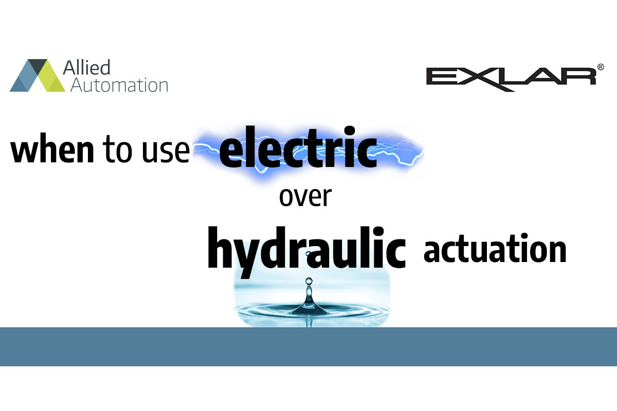 When To Use Electric Over Hydraulic Actuation